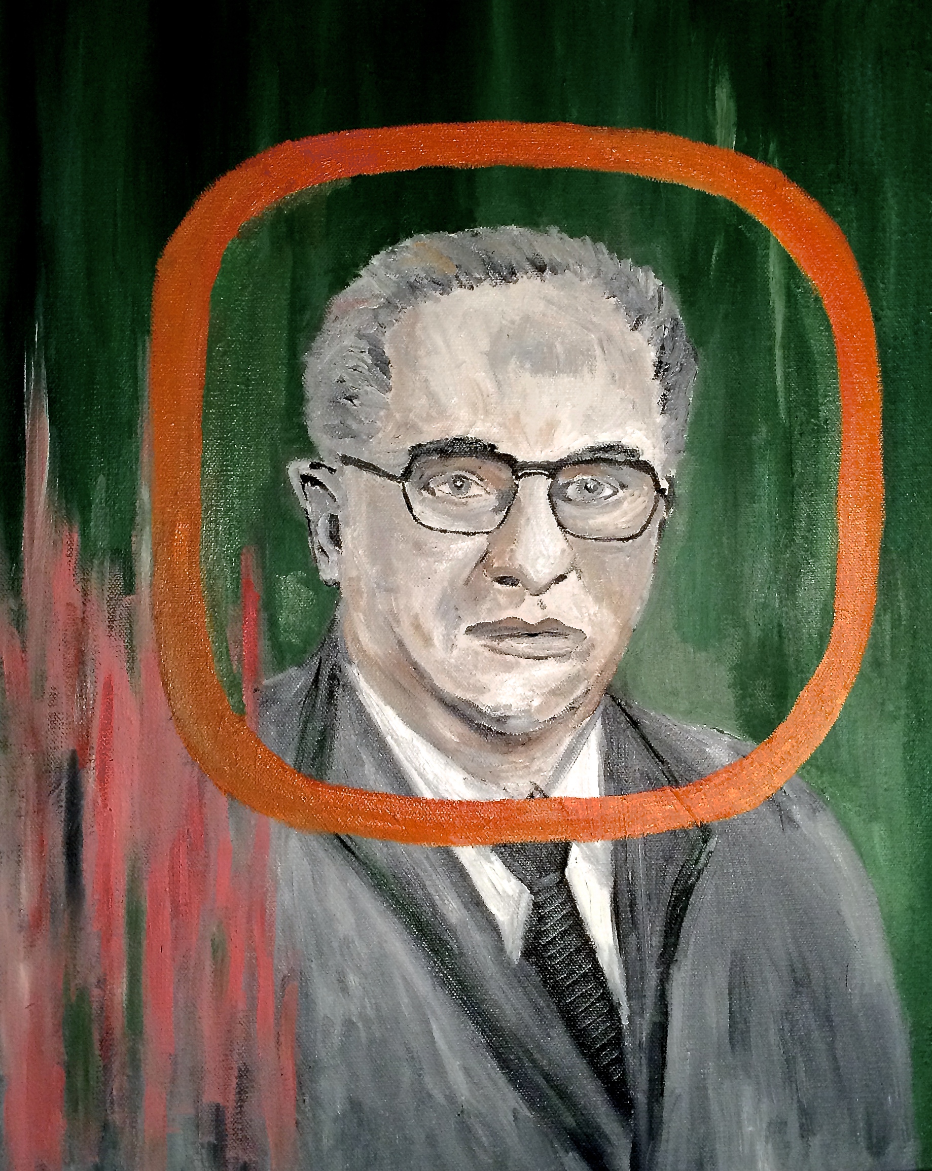 Yuri Andropov From the series "Men who made it to power and suddenly died" Oil on Canvas 40x51 cm