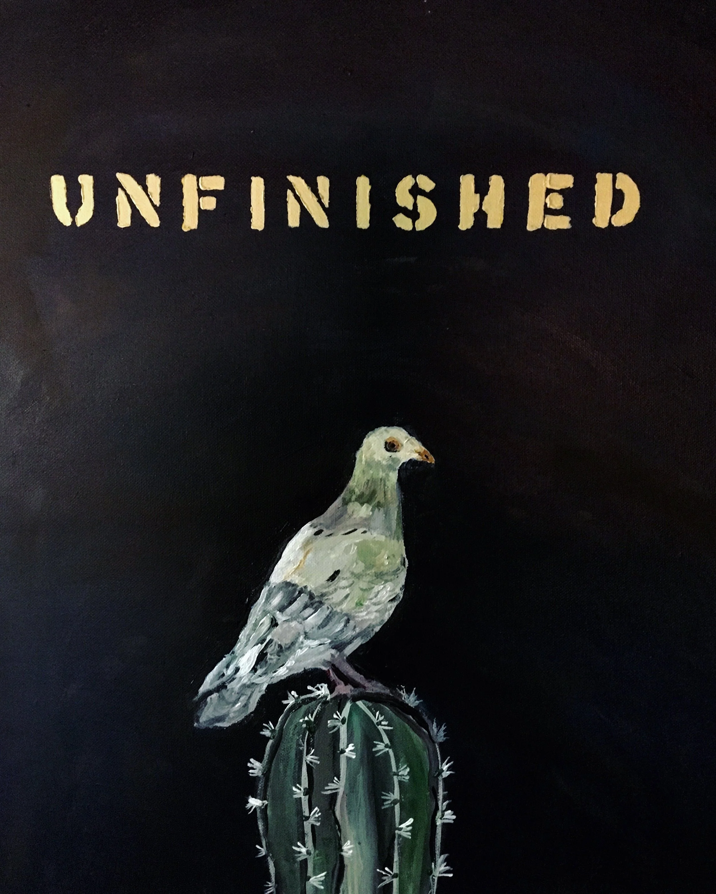 Unfinished Acrylic on Canvas 45x60cm, 2018