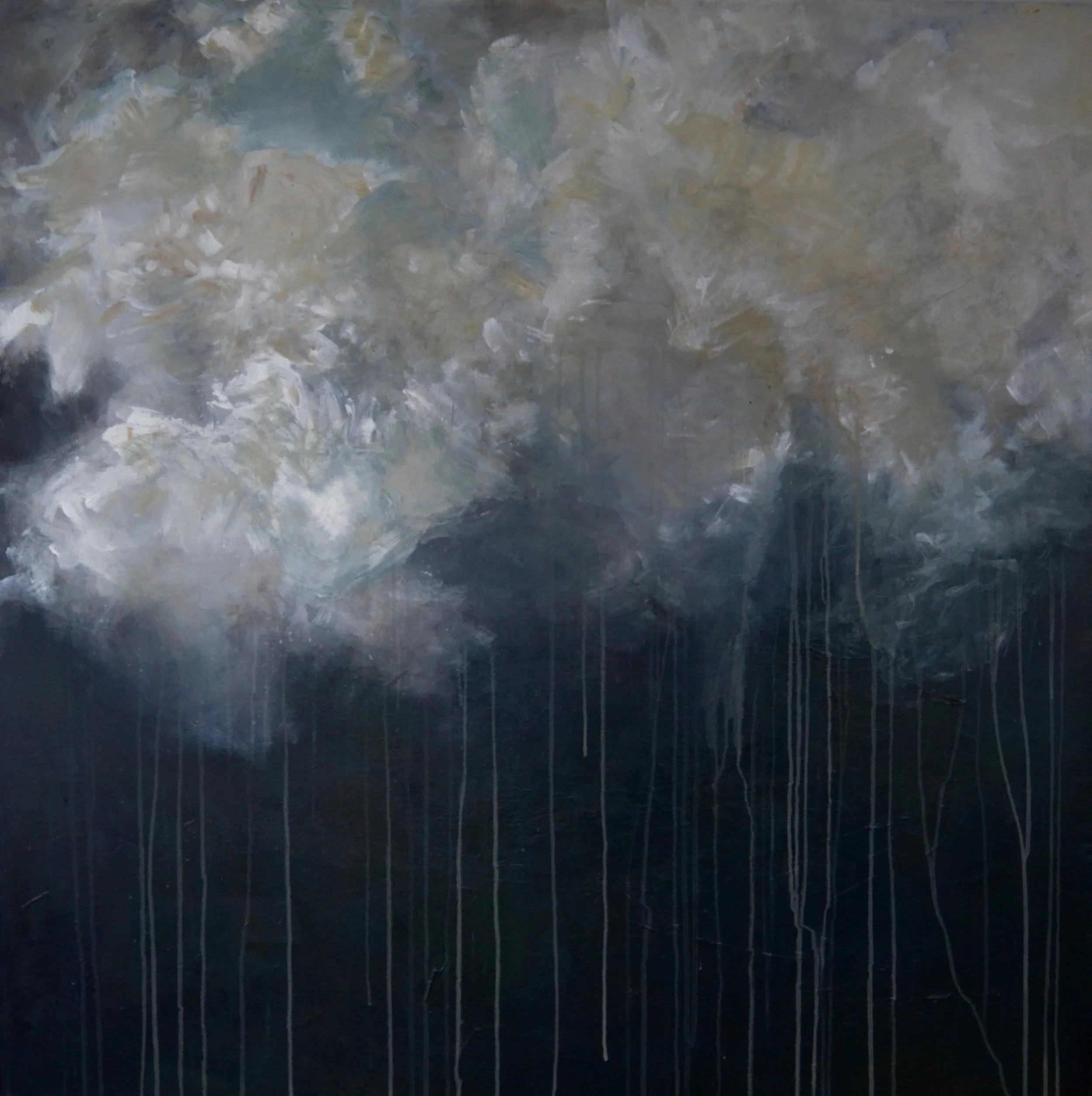 SOLD ~ washed in the rain ~ mixed-media on canvas