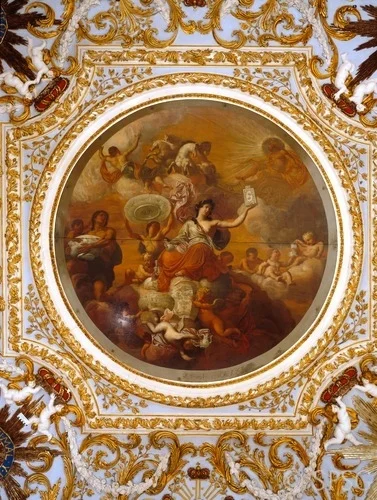 The ceiling of the Oranienburg Palace outside Berlin