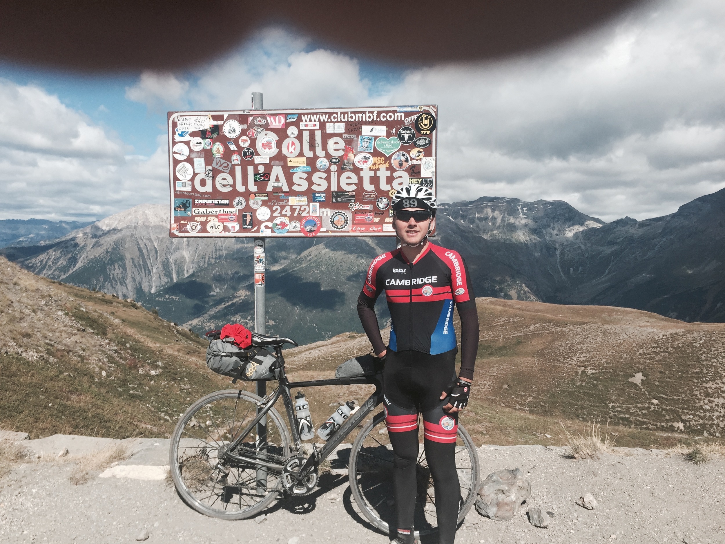 At the top of Assietta