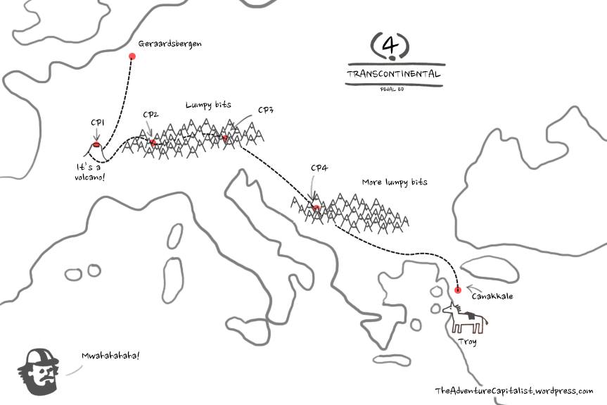 Awesome drawing of the 2016 route courtesy of Darren Franks