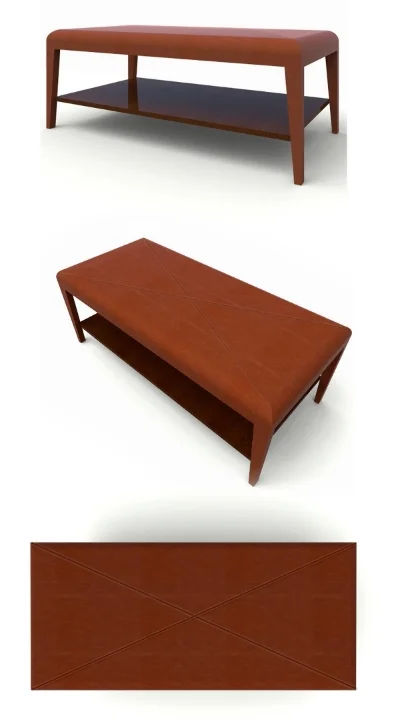 Custom leather ottoman design, New York,NY.