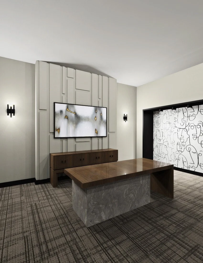  DESIGN PROPOSAL 3D VIEW- CUSTOM DESK &amp; CONSOLE 