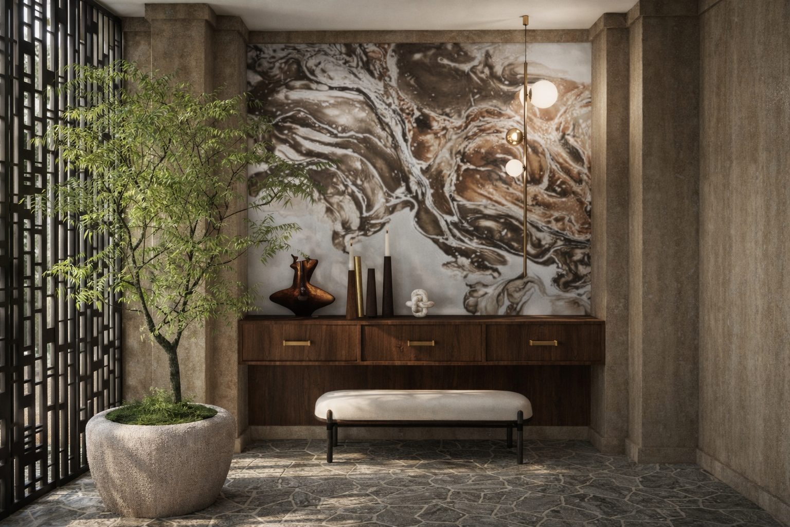 Zen Inspired Entry View