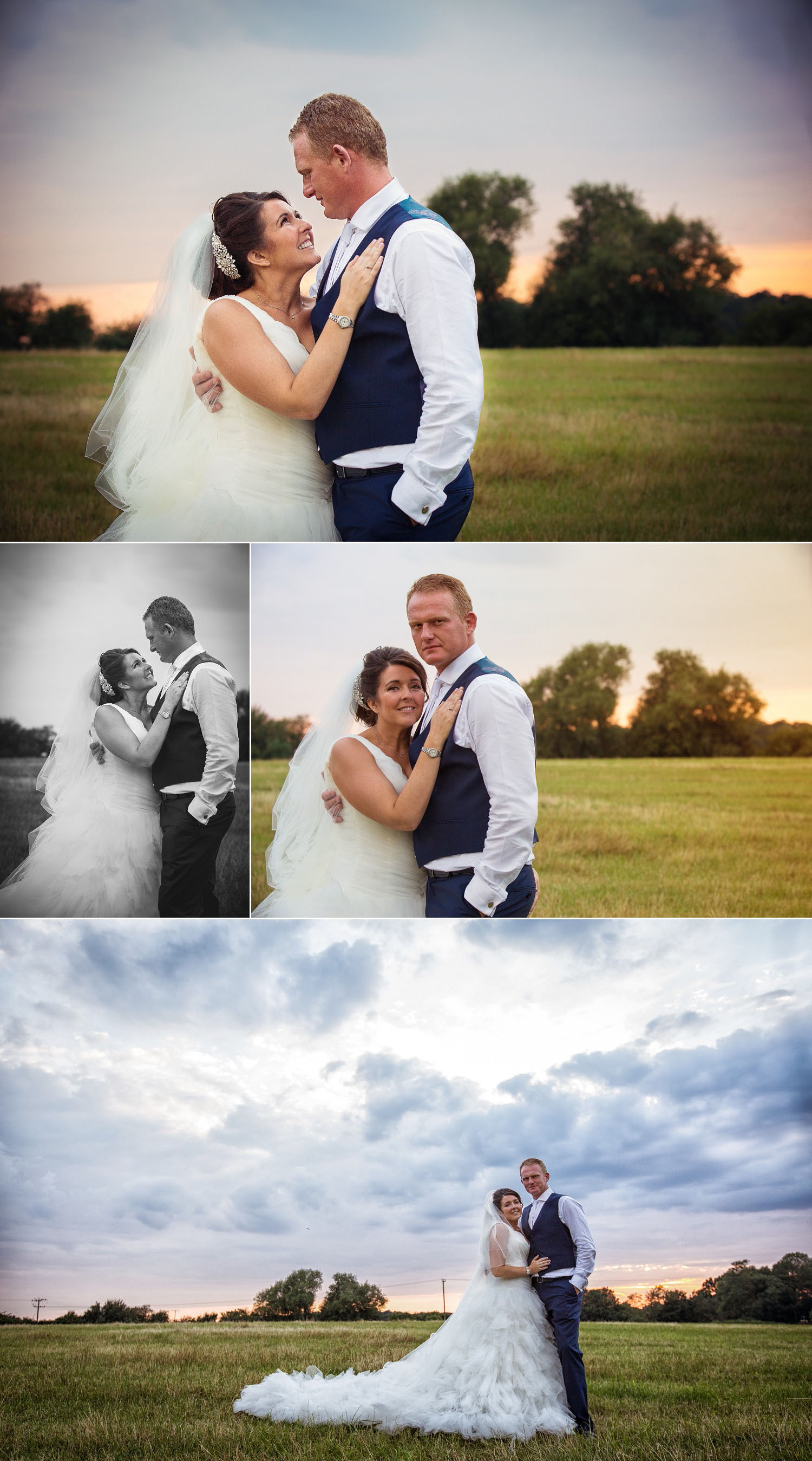 Wedding at Old Brook Barn - Portraits at Sunset