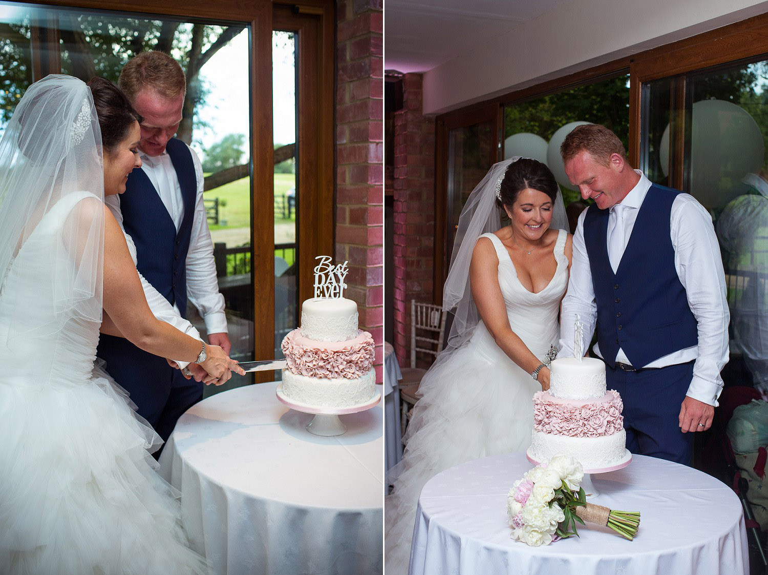 Wedding at Old Brook Barn - Cake Cutting