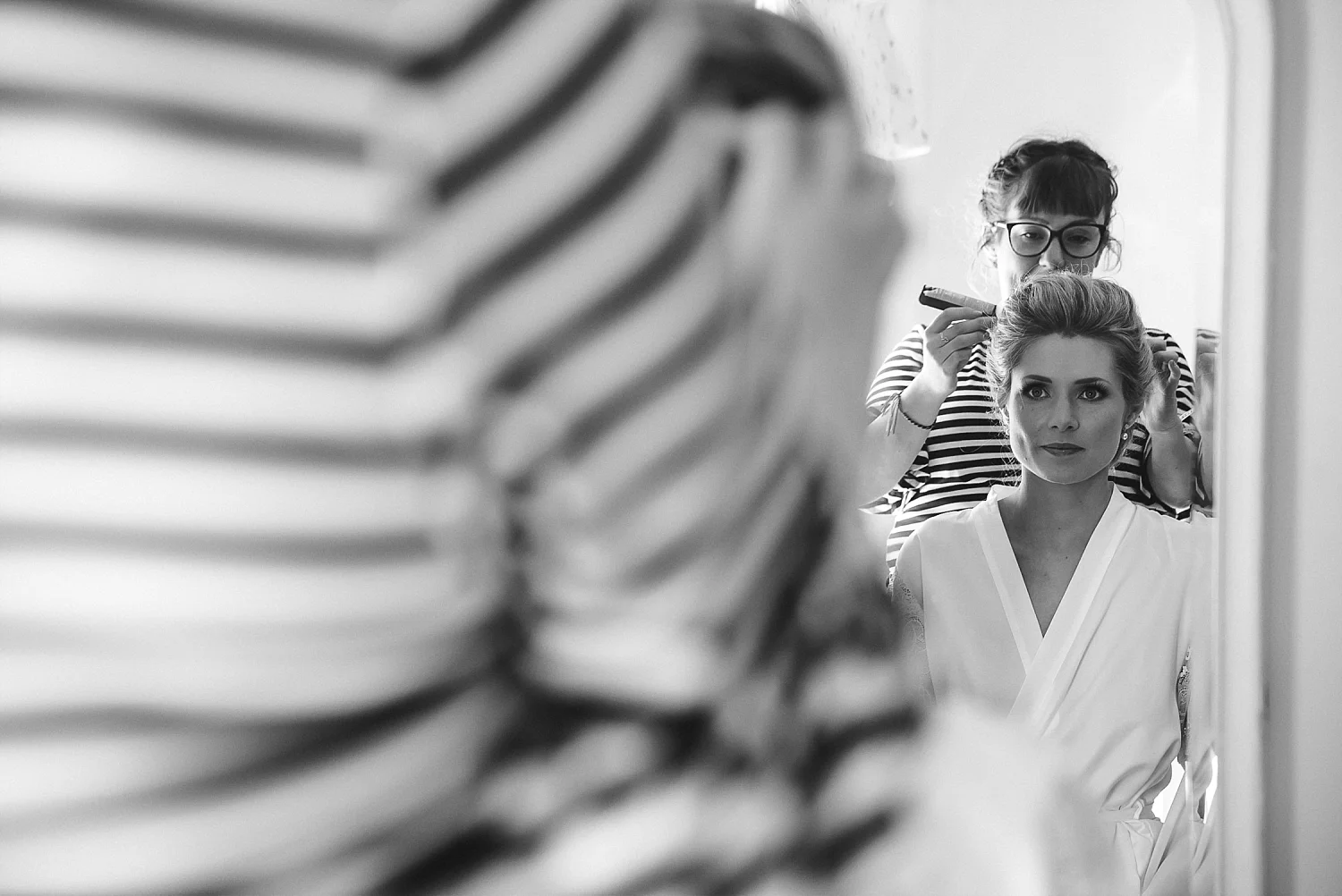 Gaynes Park Wedding Photographer Bridal Prep