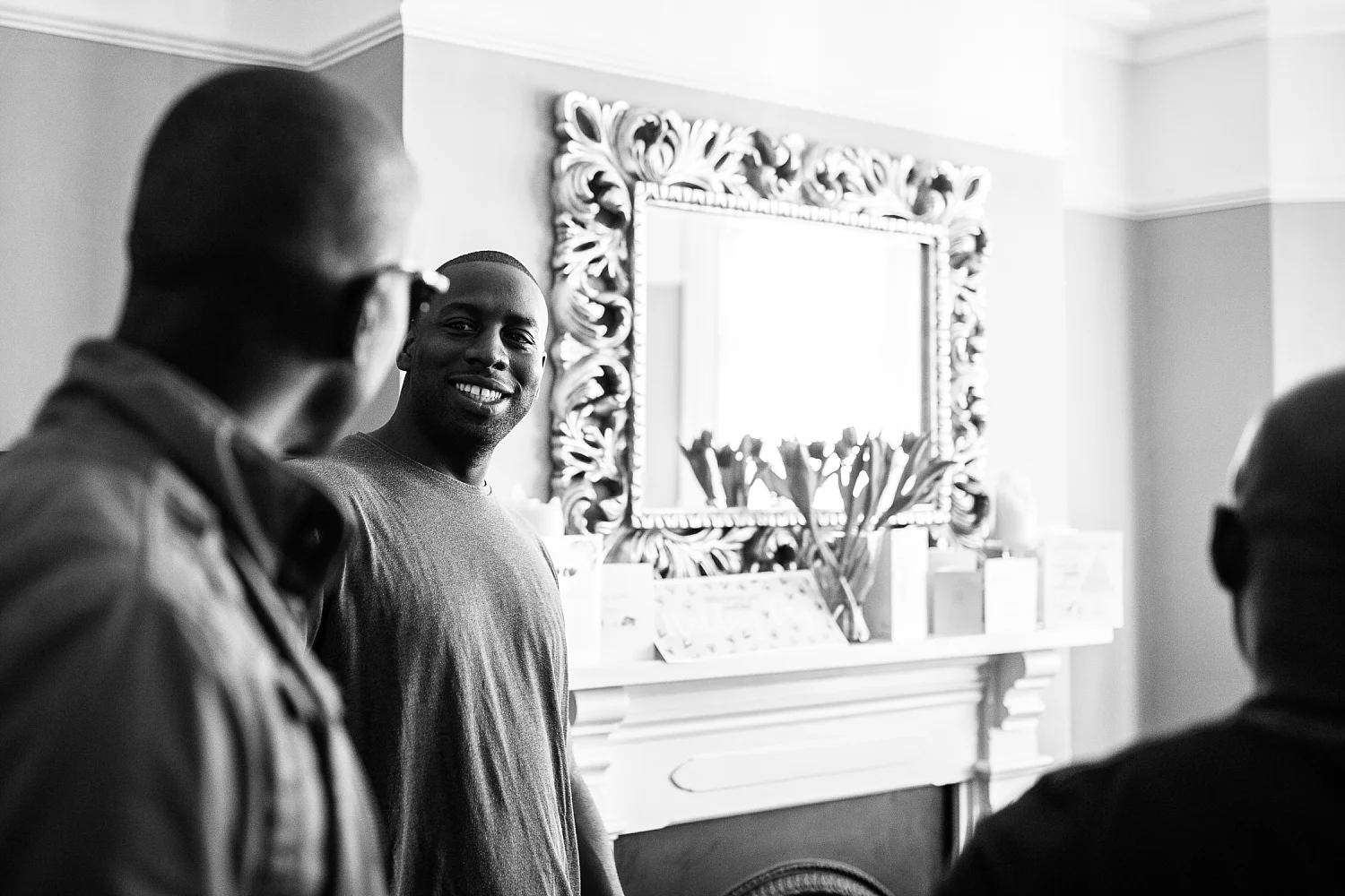 Gaynes Park Wedding Groom Prep