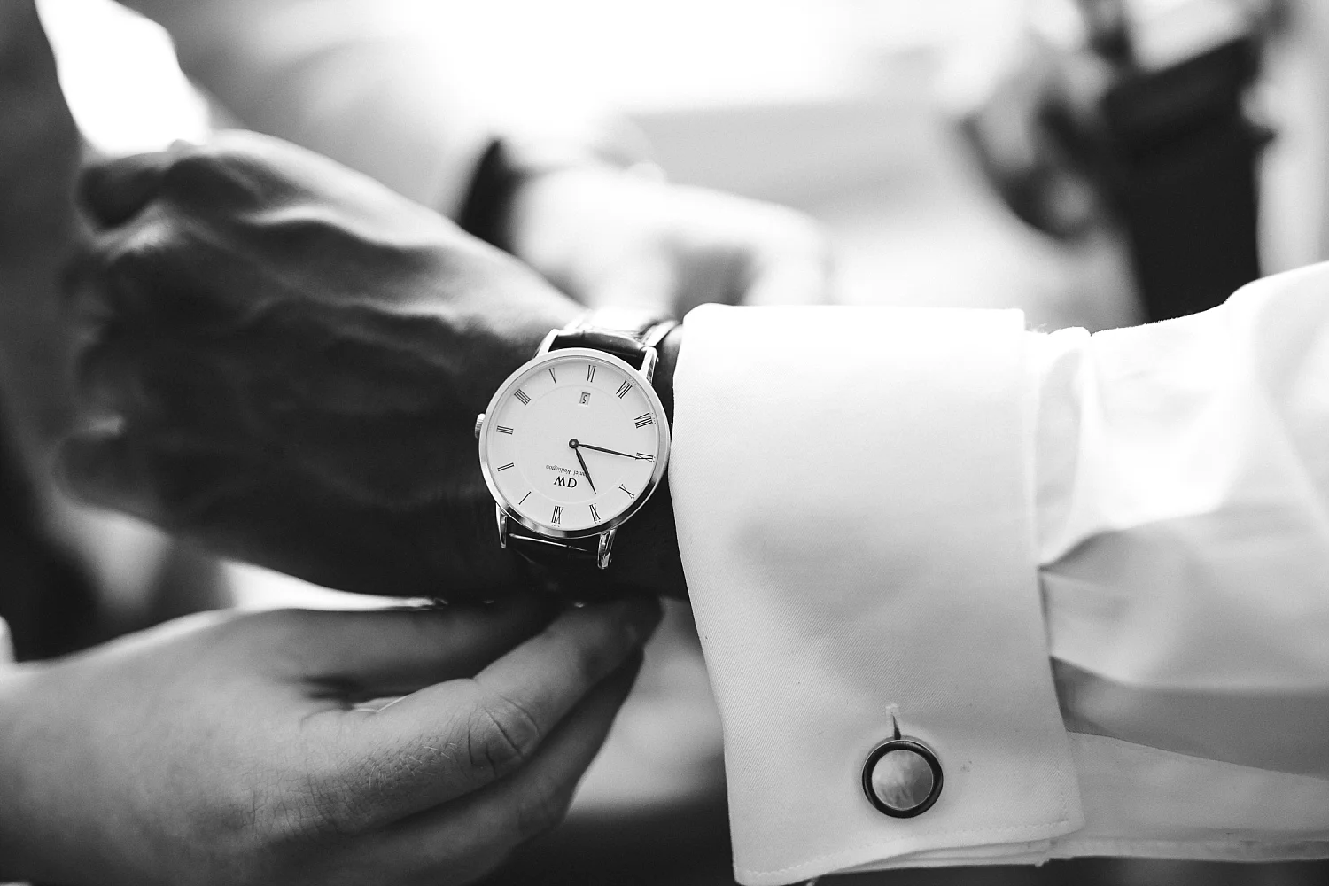 Gaynes Park Wedding Groom Prep