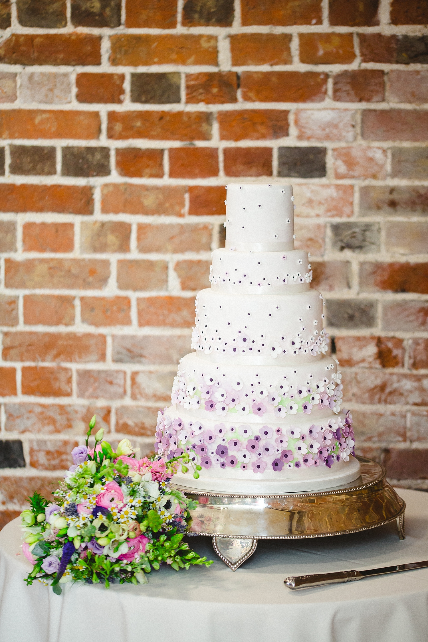 Gaynes Park Five Tier Wedding Cake