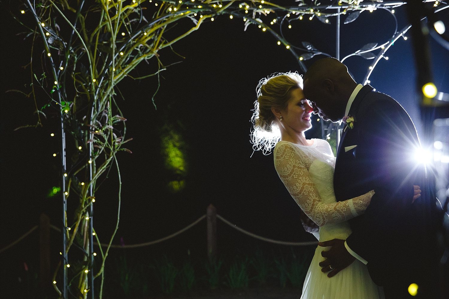 Gaynes Park Wedding Photographer - Romantic Portrait at Night
