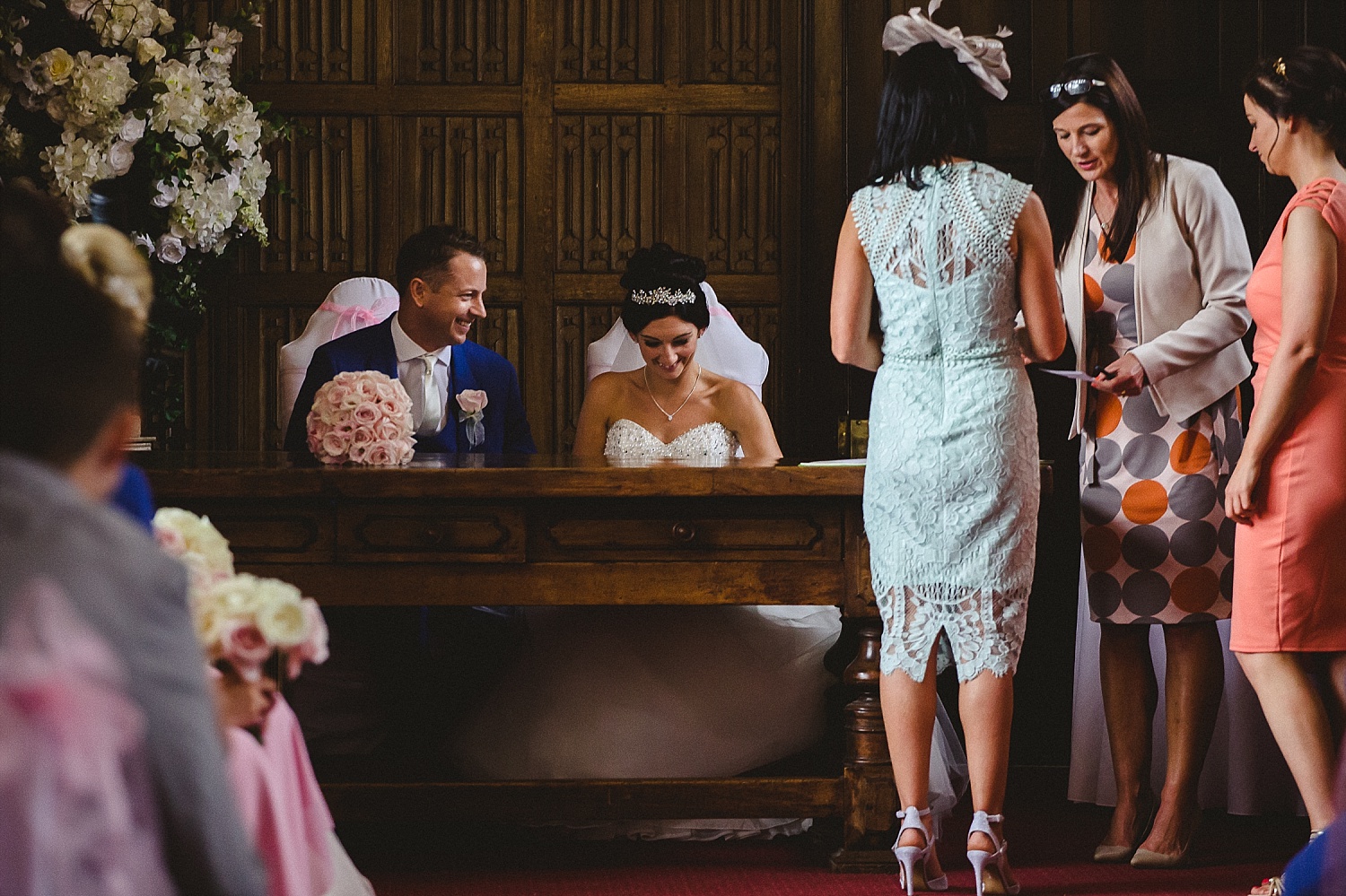 Gosfield Hall Wedding Photography - Signing the Register