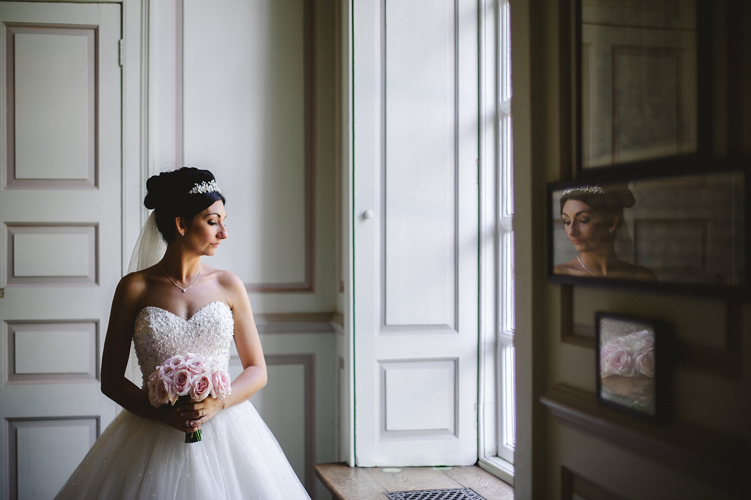 Gosfield Hall Wedding - Bridal Portraits in the House