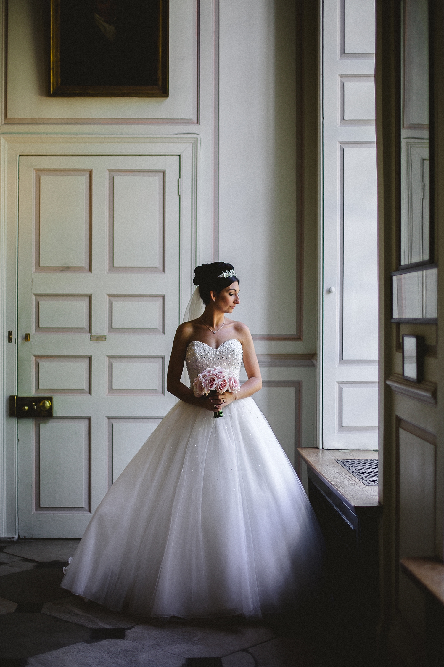 Gosfield Hall Wedding - Bridal Portraits in the House