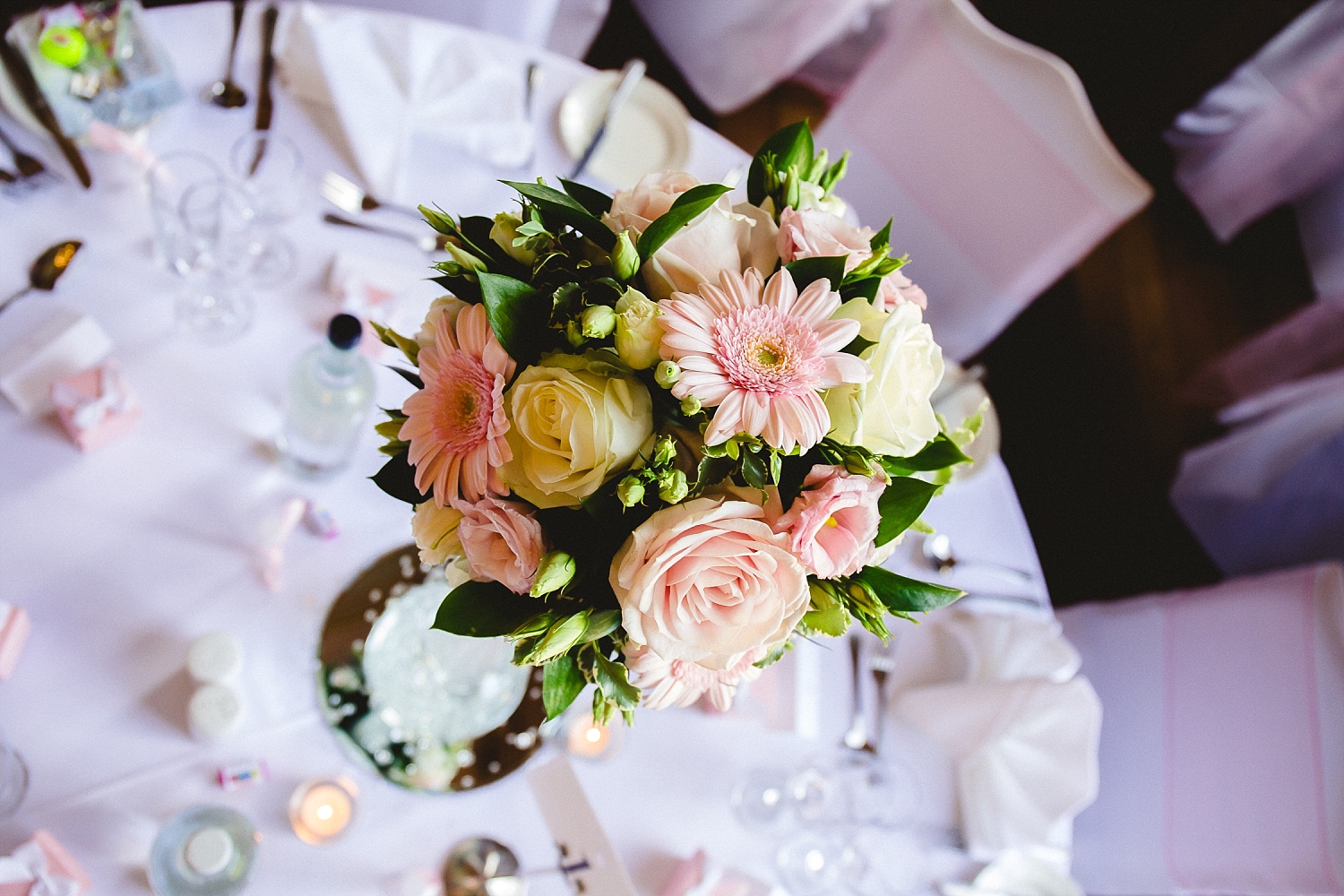 Gosfield Hall Wedding - Reception Room Table Decor