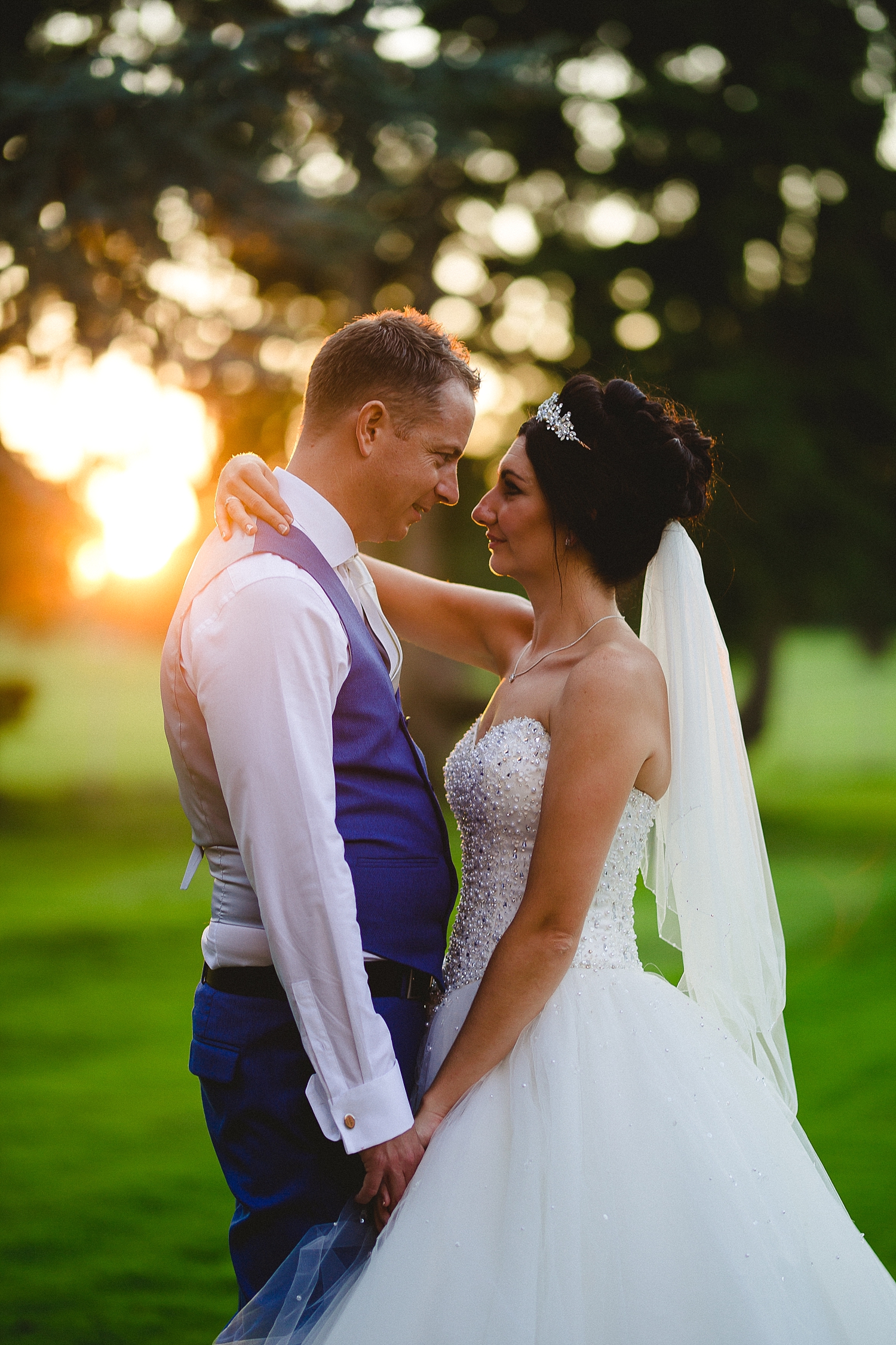 Gosfield Hall Essex Wedding - Portraits at Sunset