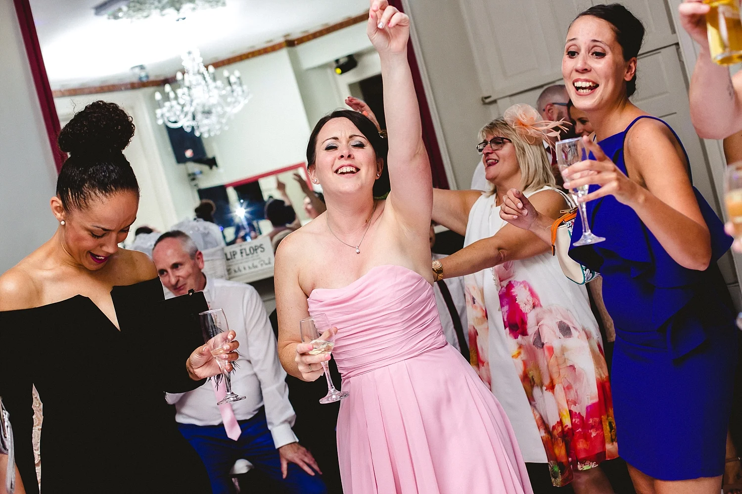 Gosfield Hall Essex Wedding - Guests on the Dancefloor