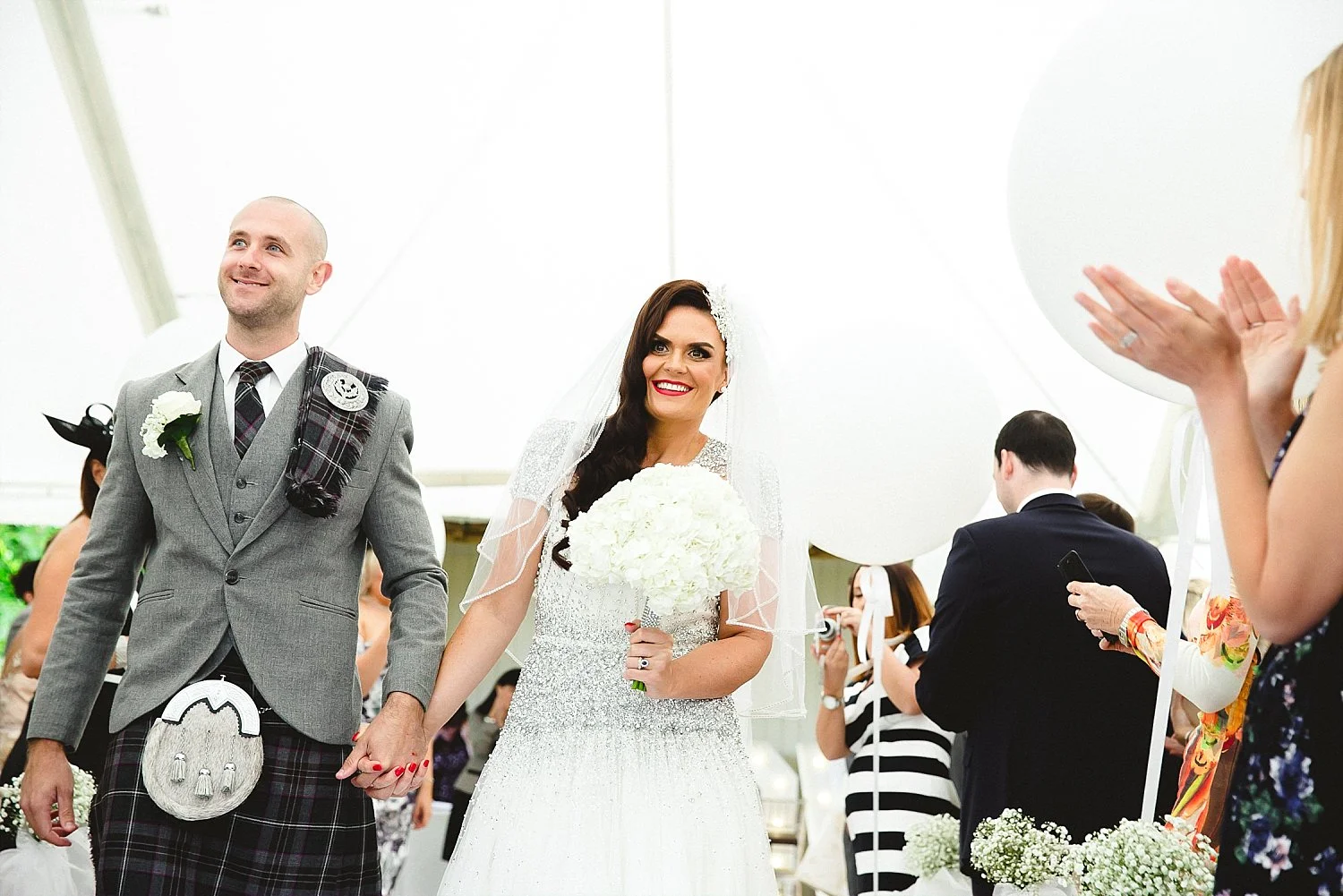 Houchins Wedding Photographer - Outdoor Wedding Ceremony Bride and Groom's Exit