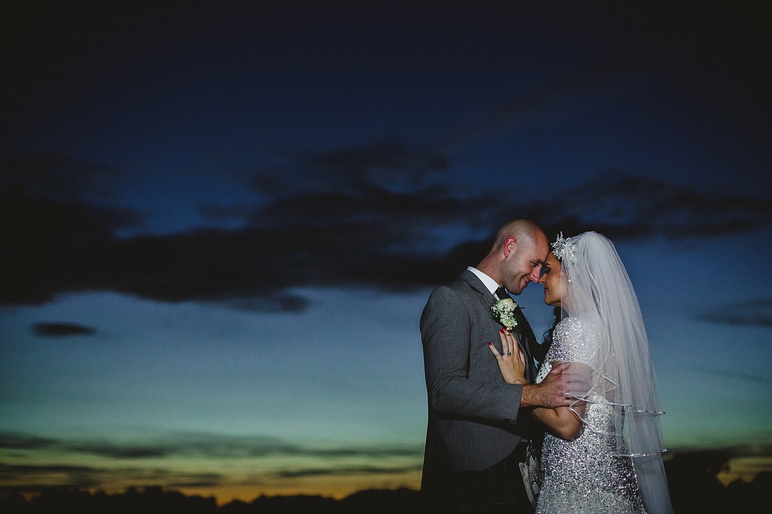 Houchins Wedding Photographer - Portrait at Sunset