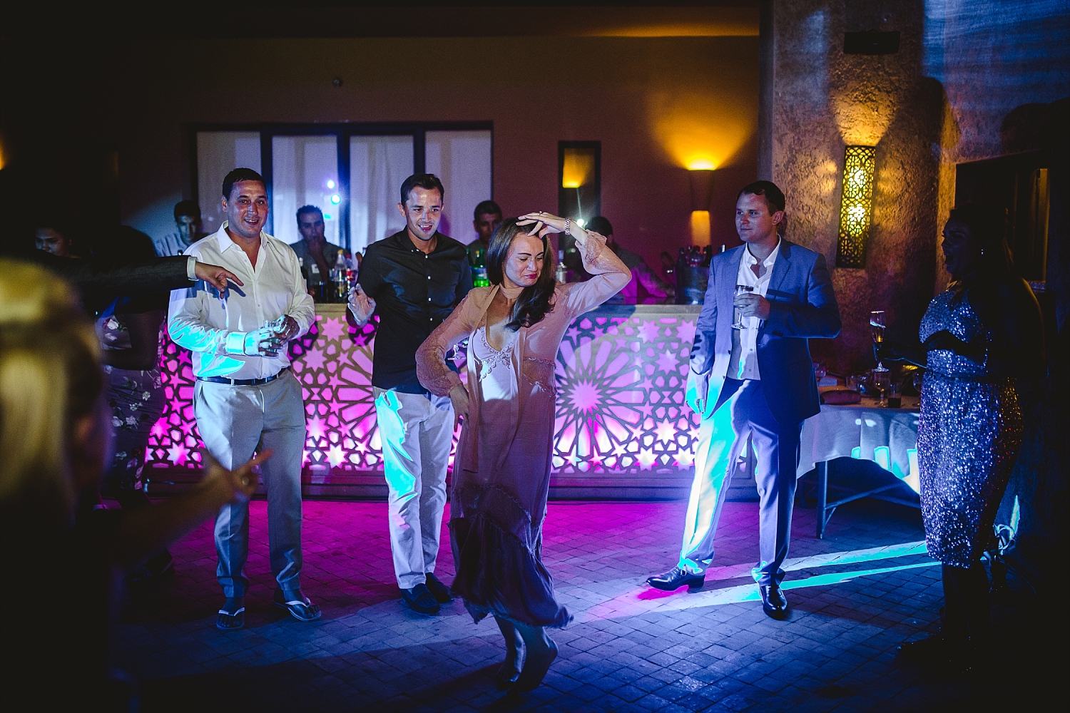 Morocco Wedding Photographer Fun Guests Dancing