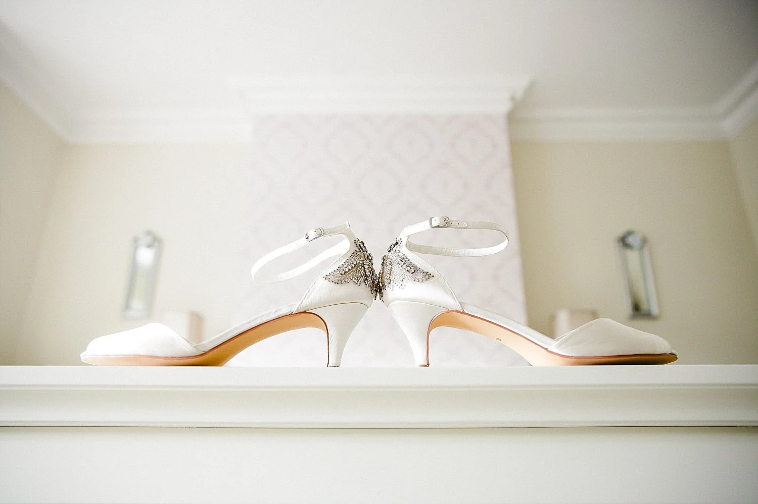 Wedding Photographer Essex - Moor Hall Wedding - Bridal shoes
