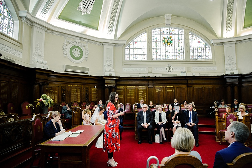 Islington Town Hall Wedding Photographer - Wedding Ceremony Reading
