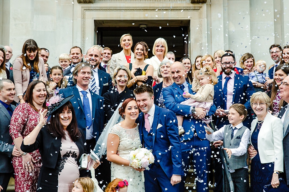 Islington Town Hall Wedding - Confetti Group Shot