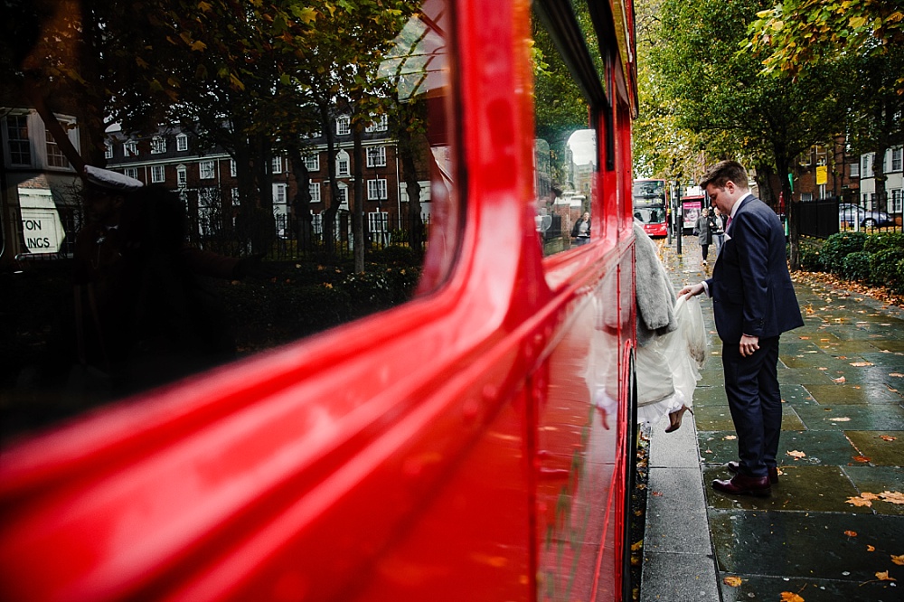 Islington Town Hall Wedding - London Red Wedding Bus