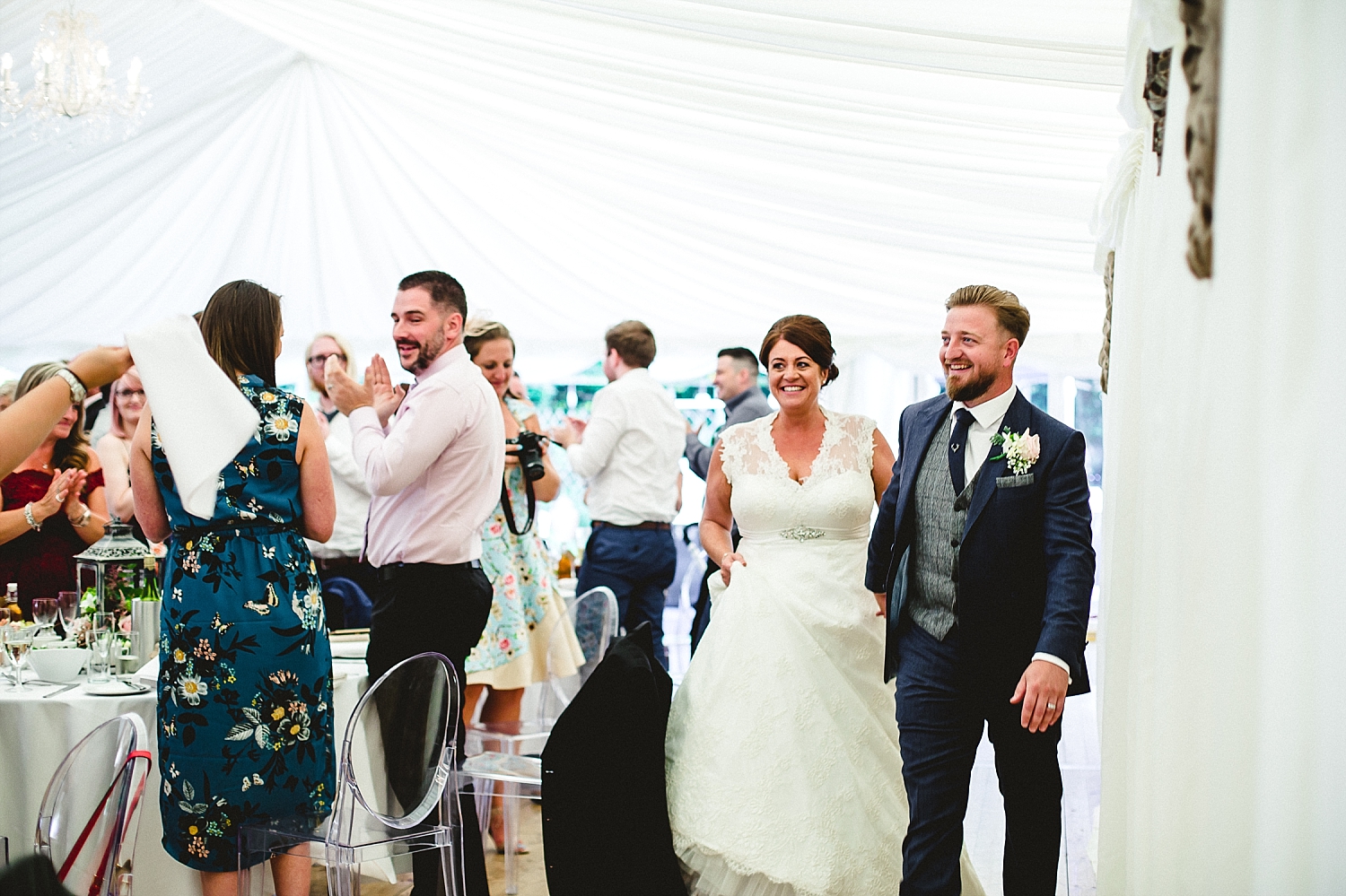 Essex Wedding Photographer - Moor Hall Wedding Venue - Bride and Groom Entrance