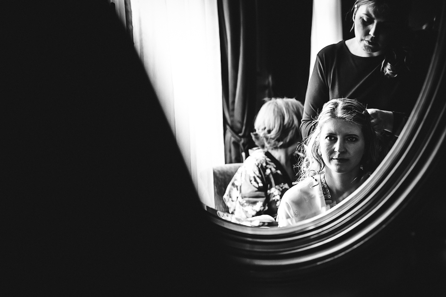 Bridal preparations at Swynford Manor Wedding