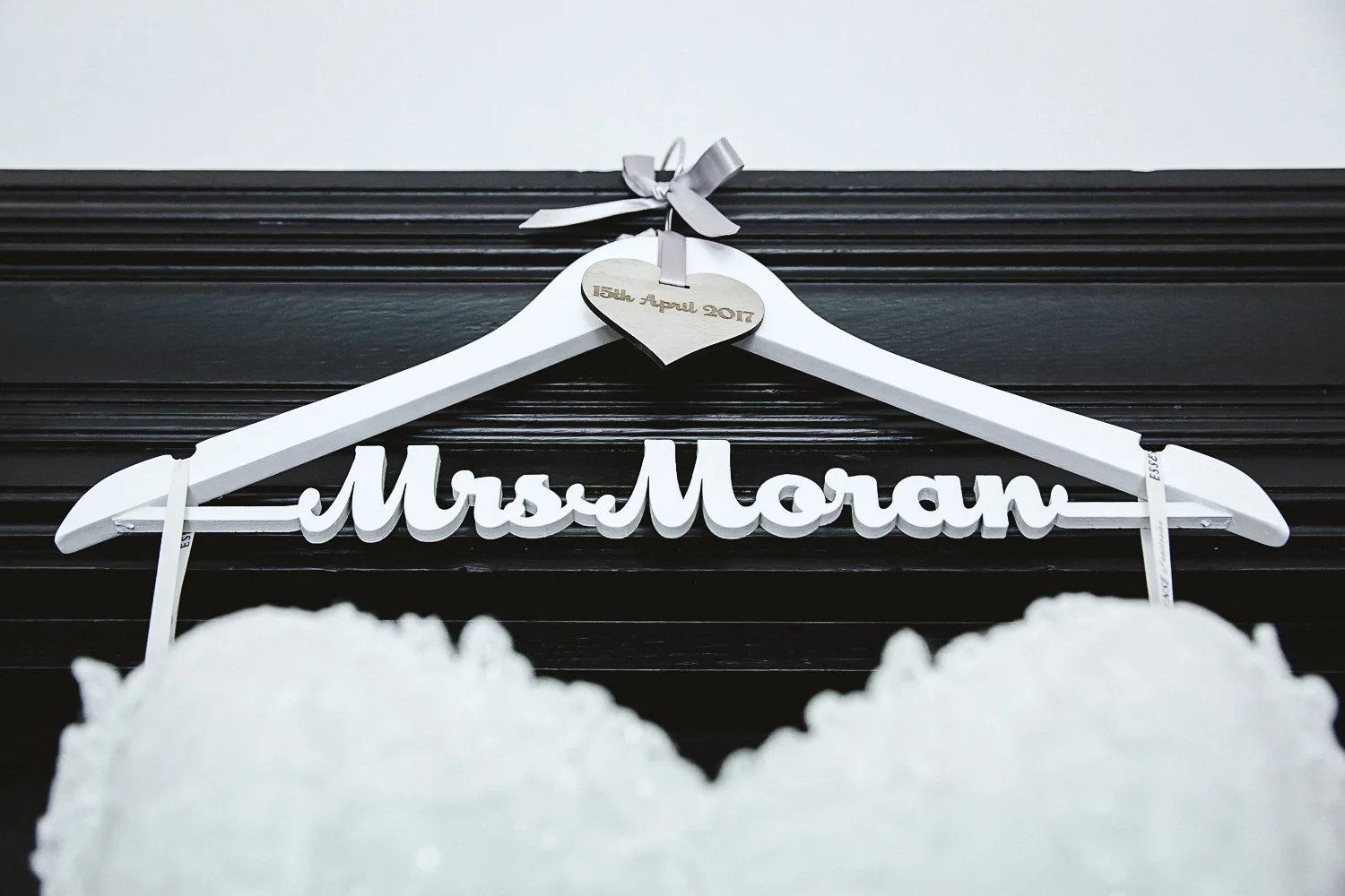 Bride Bespoke Hanger at Swynford Manor Wedding
