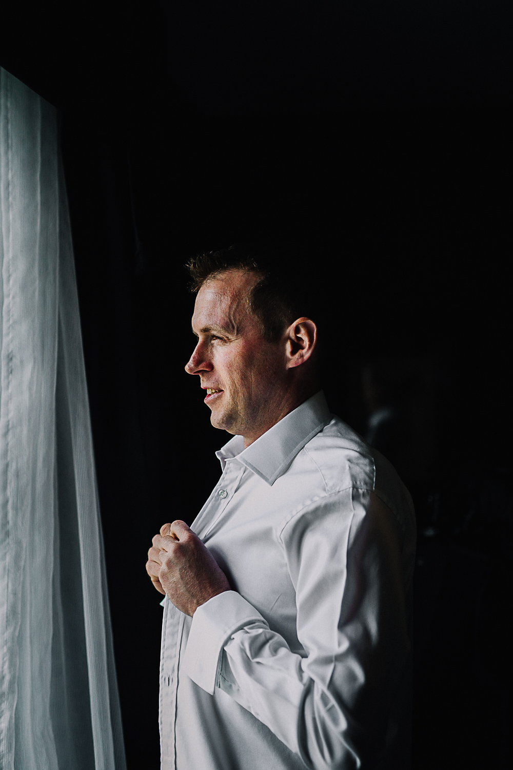 Groom getting ready at Swynford Manor Wedding