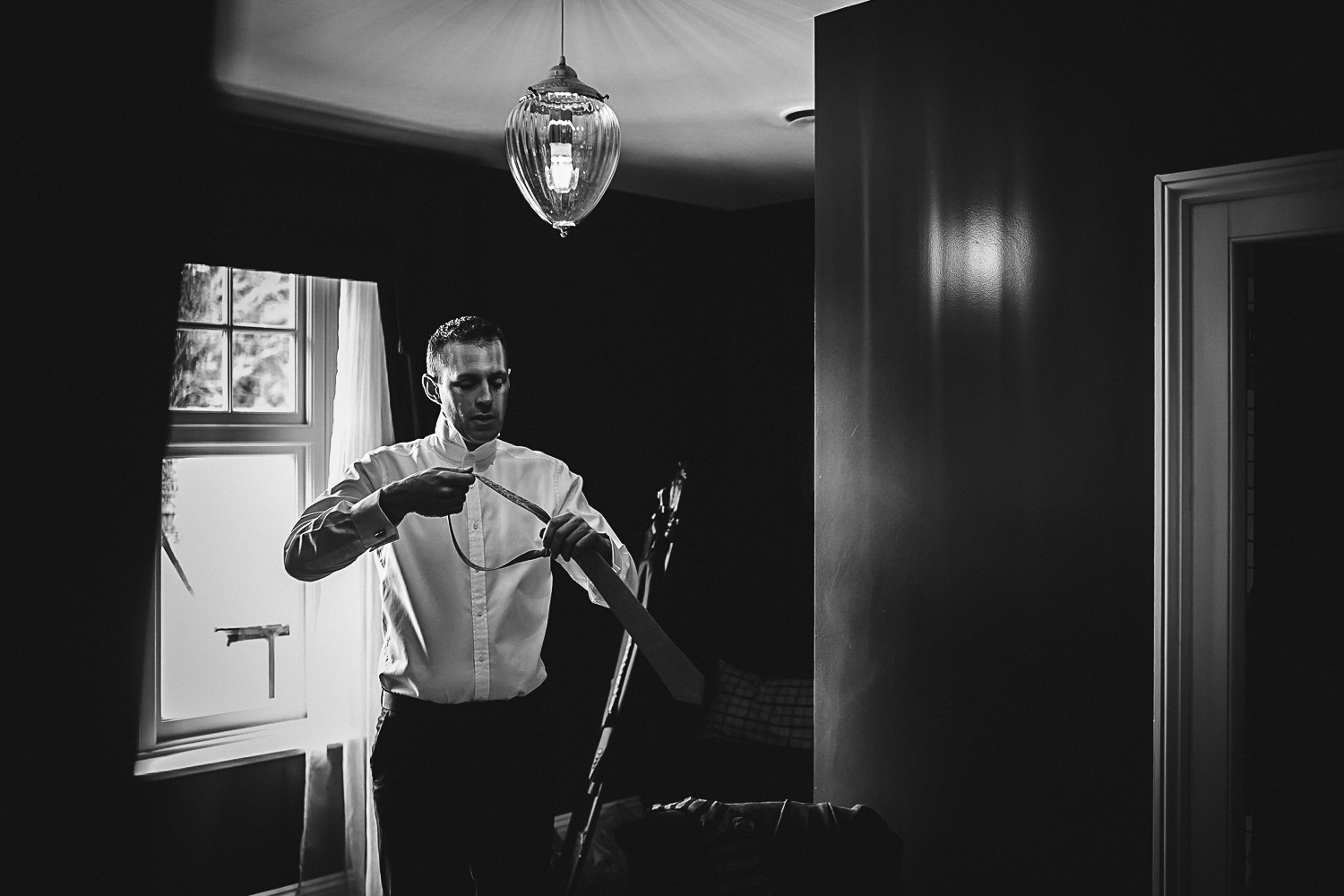 Groom getting ready - Swynford Manor Wedding Photographer