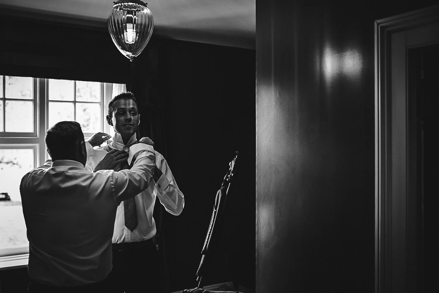 Groom getting ready - Swynford Manor Wedding Photographer