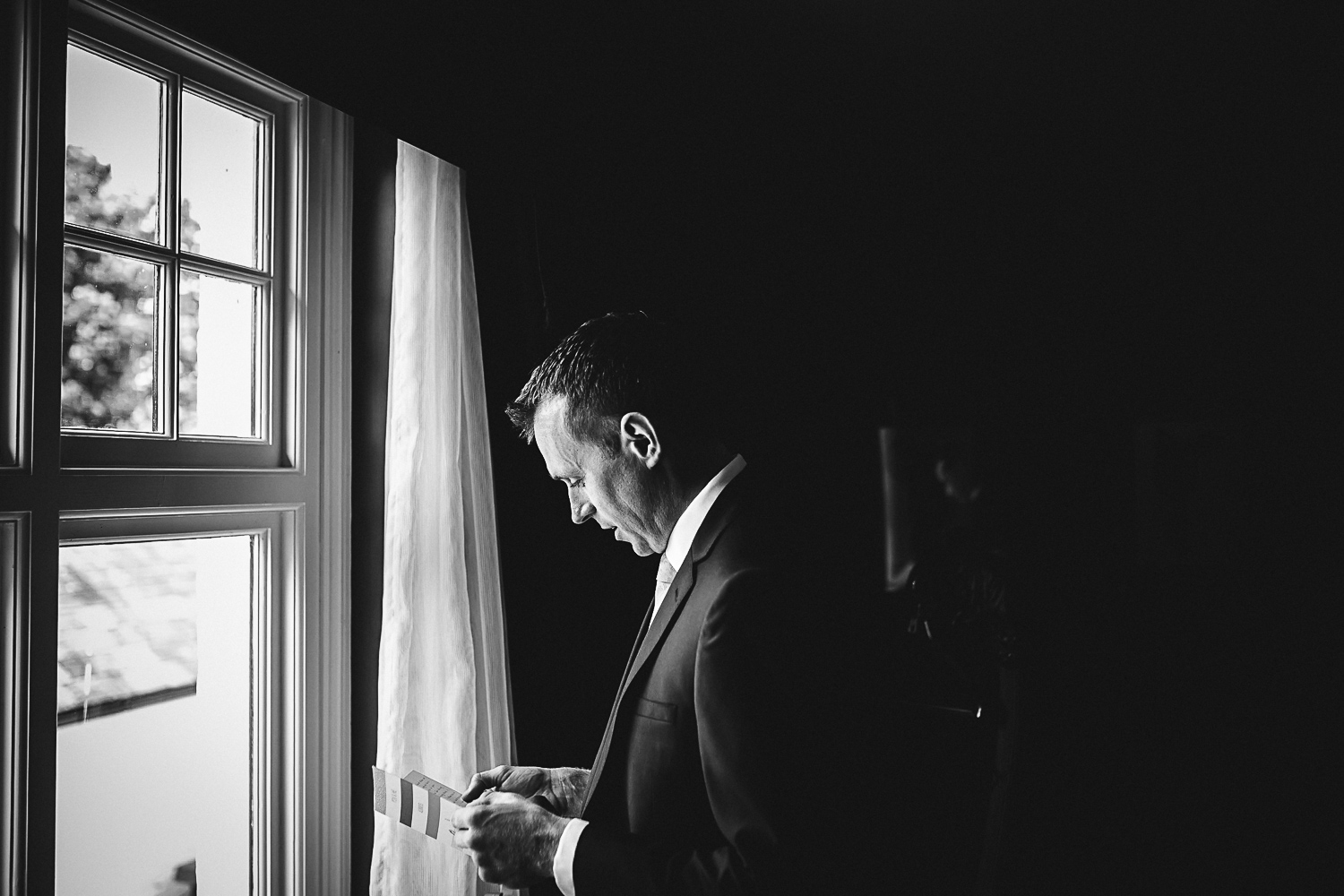 Groom getting ready - Swynford Manor Wedding Photographer