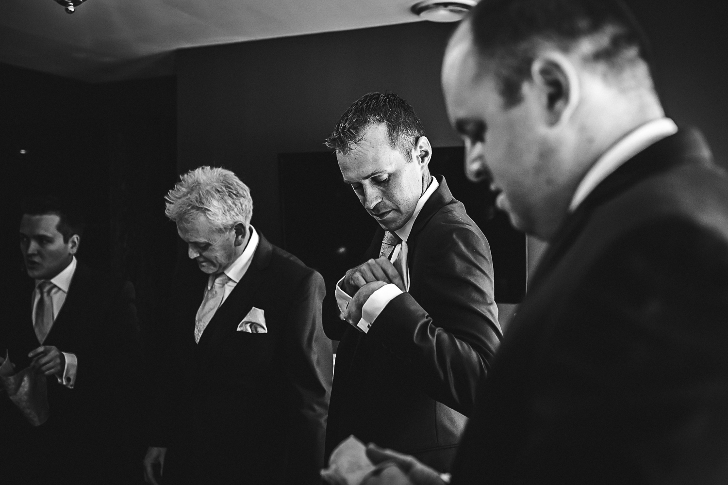 Groomsmen getting ready - Swynford Manor Wedding Photographer