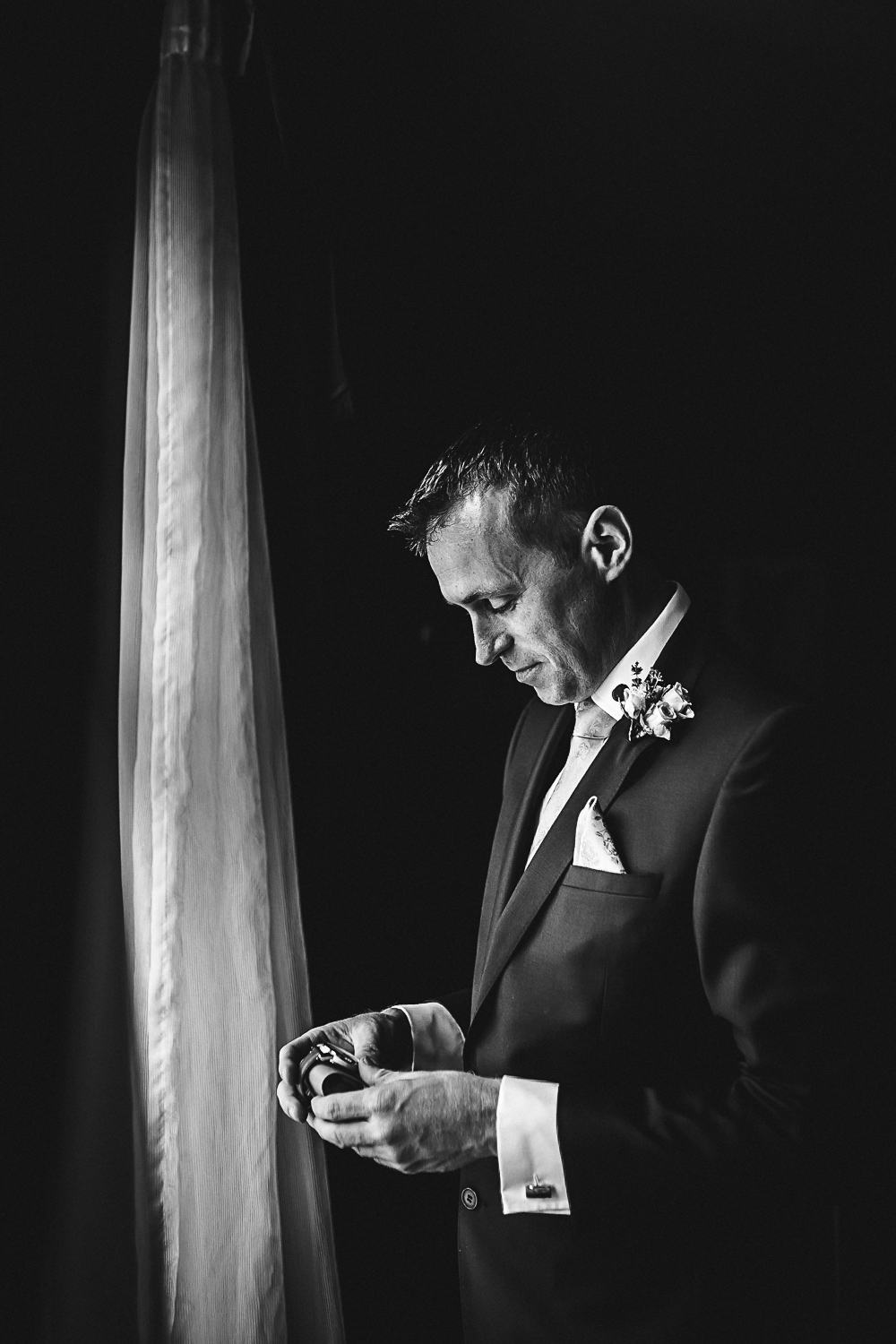 Groom getting ready - Swynford Manor Wedding Photographer