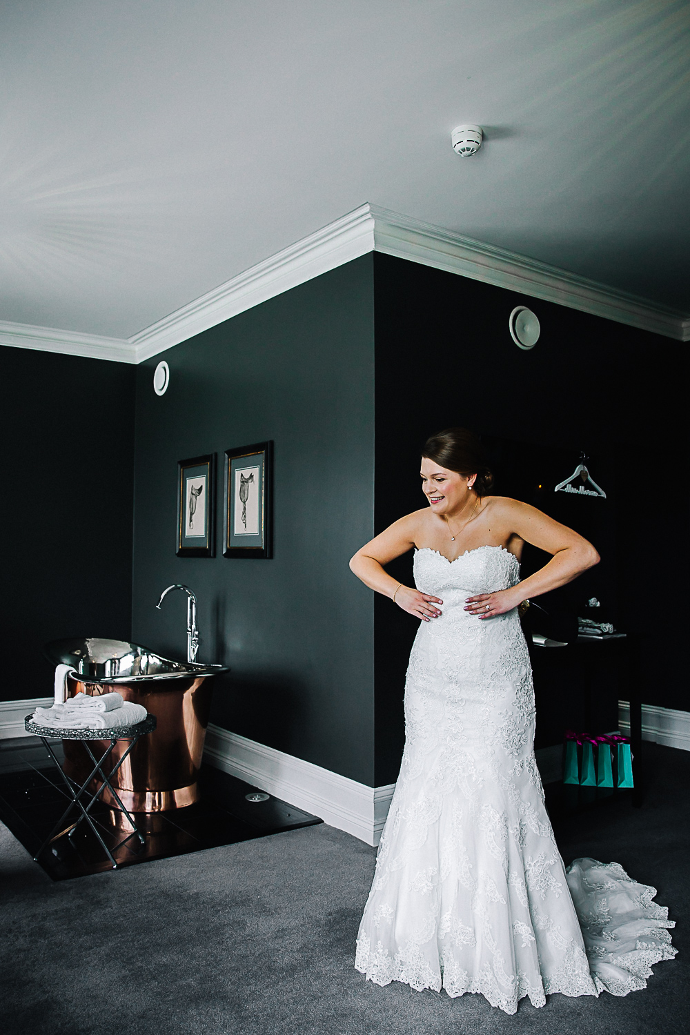 Bride getting ready - Swynford Manor Wedding Photographer