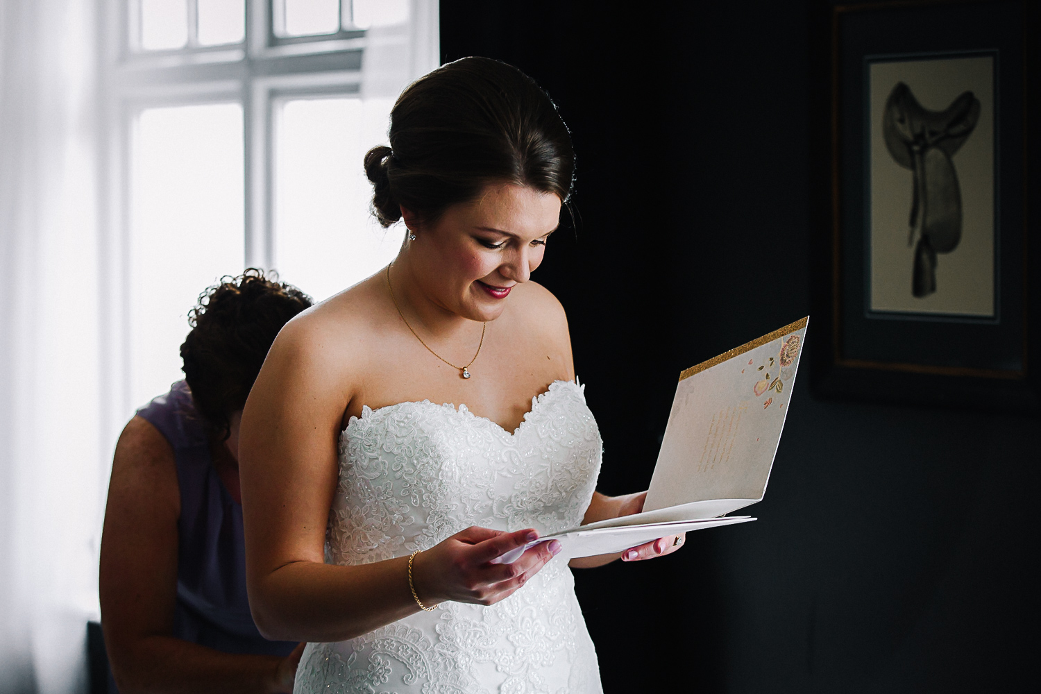 Card from Groom to Bride - Swynford Manor Wedding Photographer