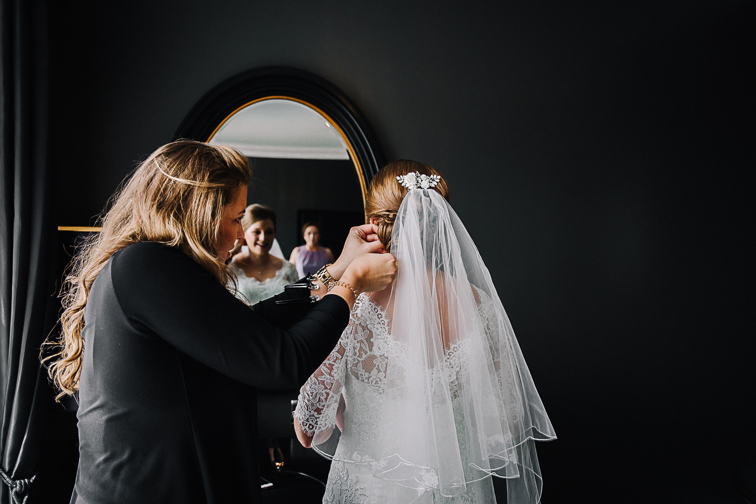 Bride's Veil - Swynford Manor Wedding Photographer