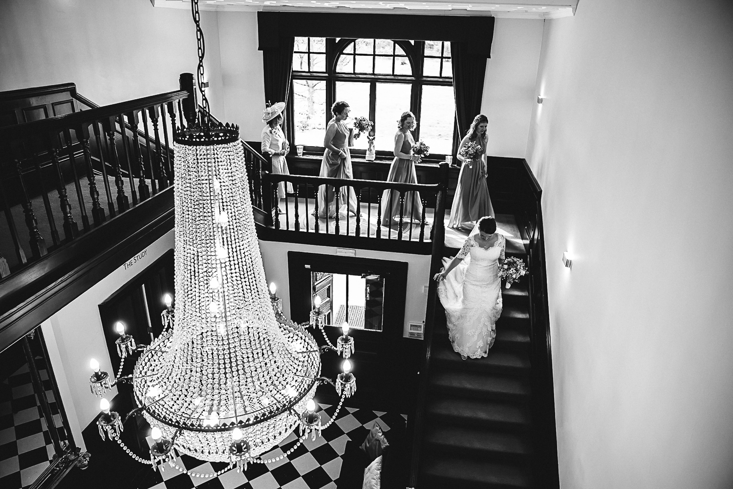 Bridal Party leaving the Bridal Suite - Swynford Manor Wedding Photographer