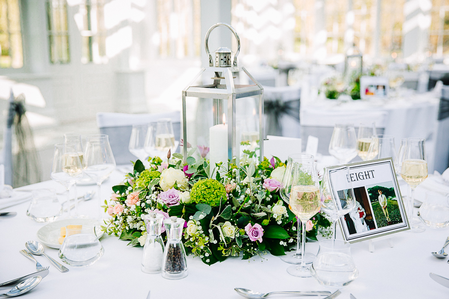 Table Flowers at Swynford Manor Wedding