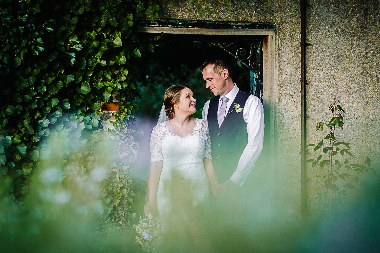 Sunset portrait at Swynford Manor Wedding