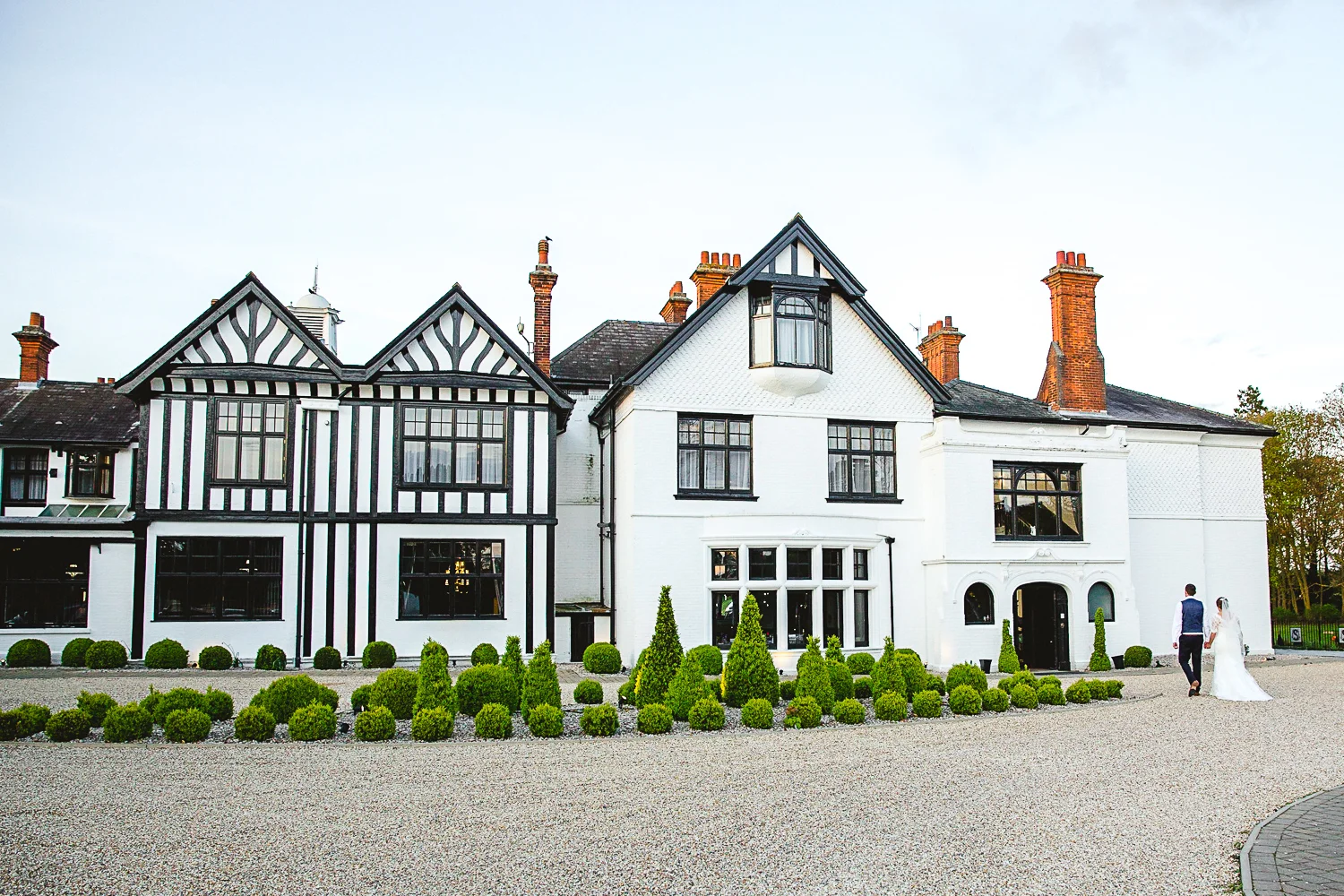 Sunset portrait at Swynford Manor Wedding
