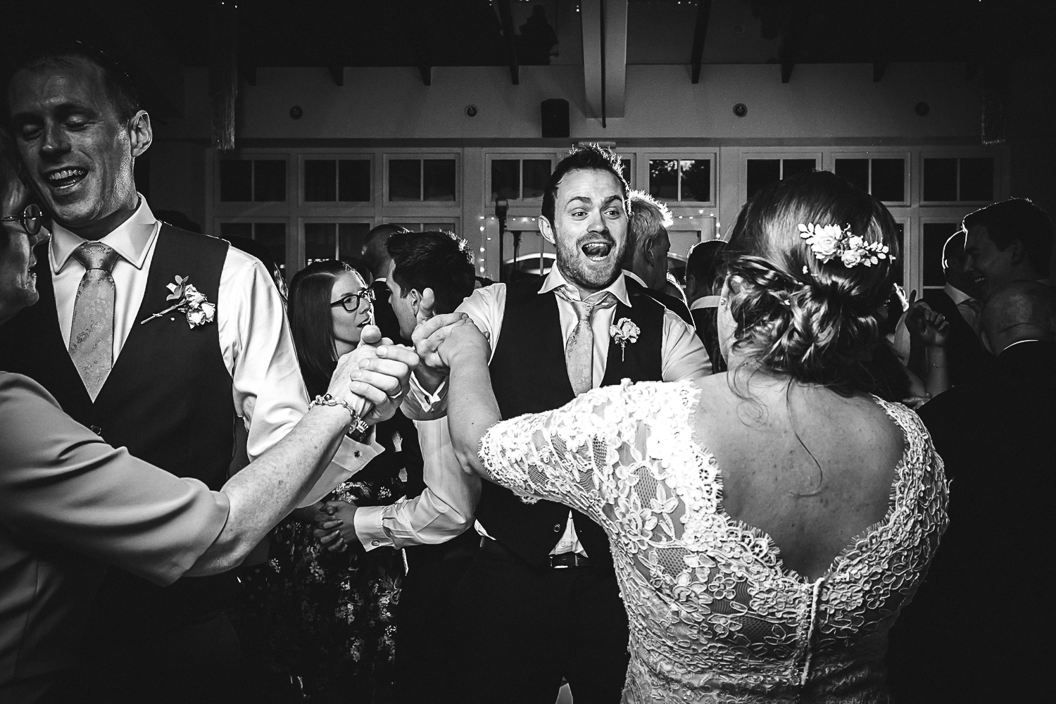 Guests Dancing at Swynford Manor Wedding