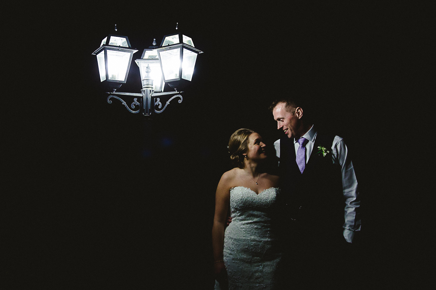 Portrait at Night at Swynford Manor Wedding Cambridgeshire