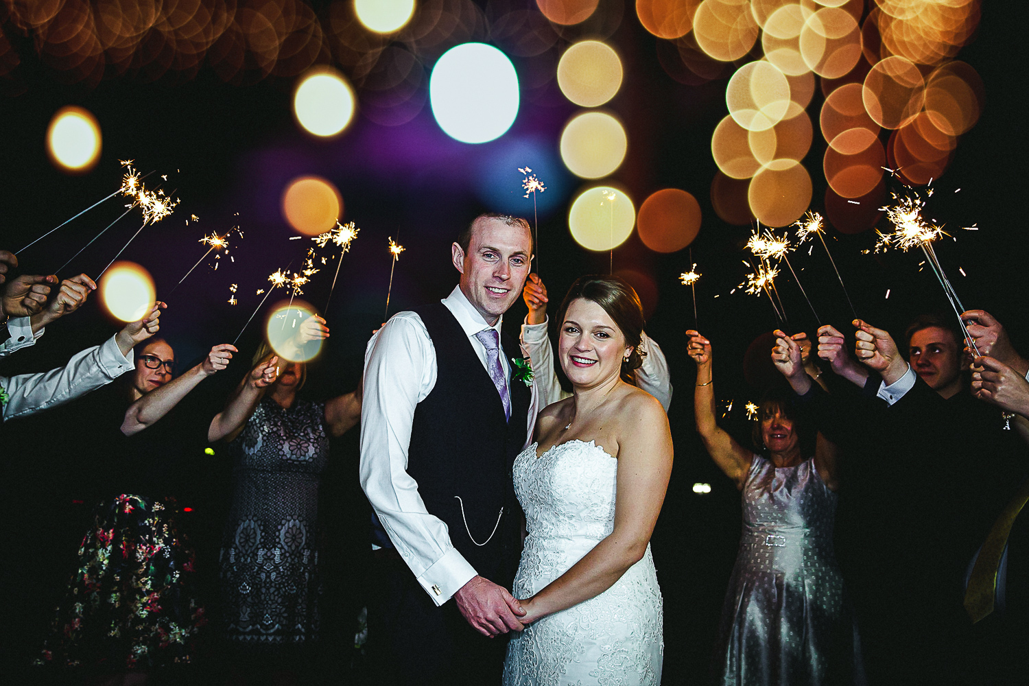 Sparklers at Swynford Manor Wedding Cambridgeshire