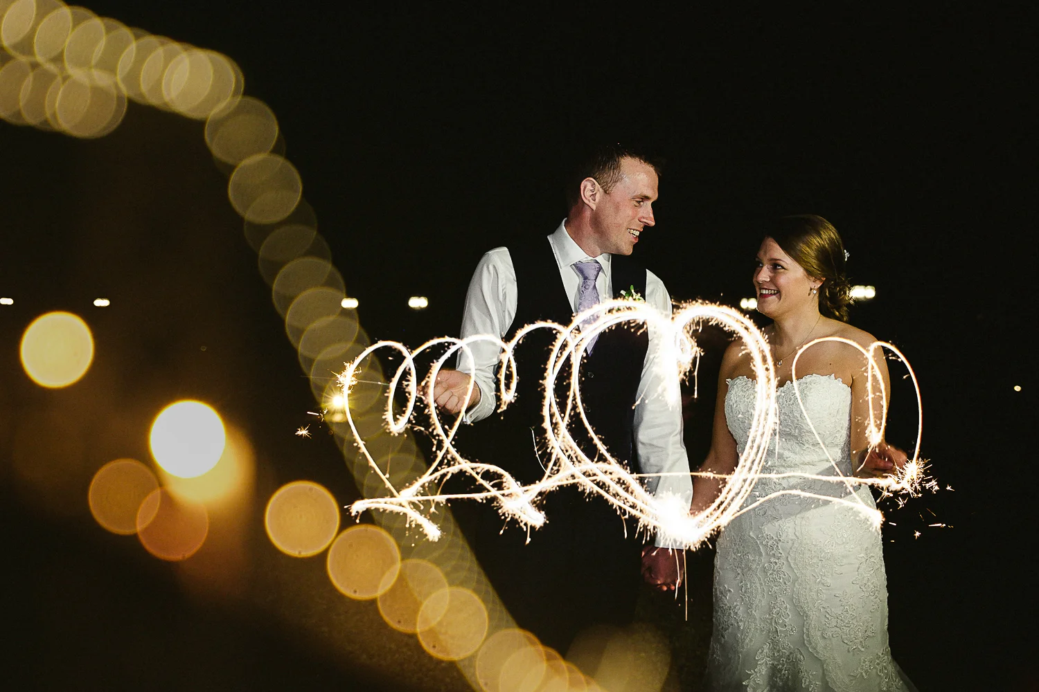 Sparklers at Swynford Manor Wedding Cambridgeshire