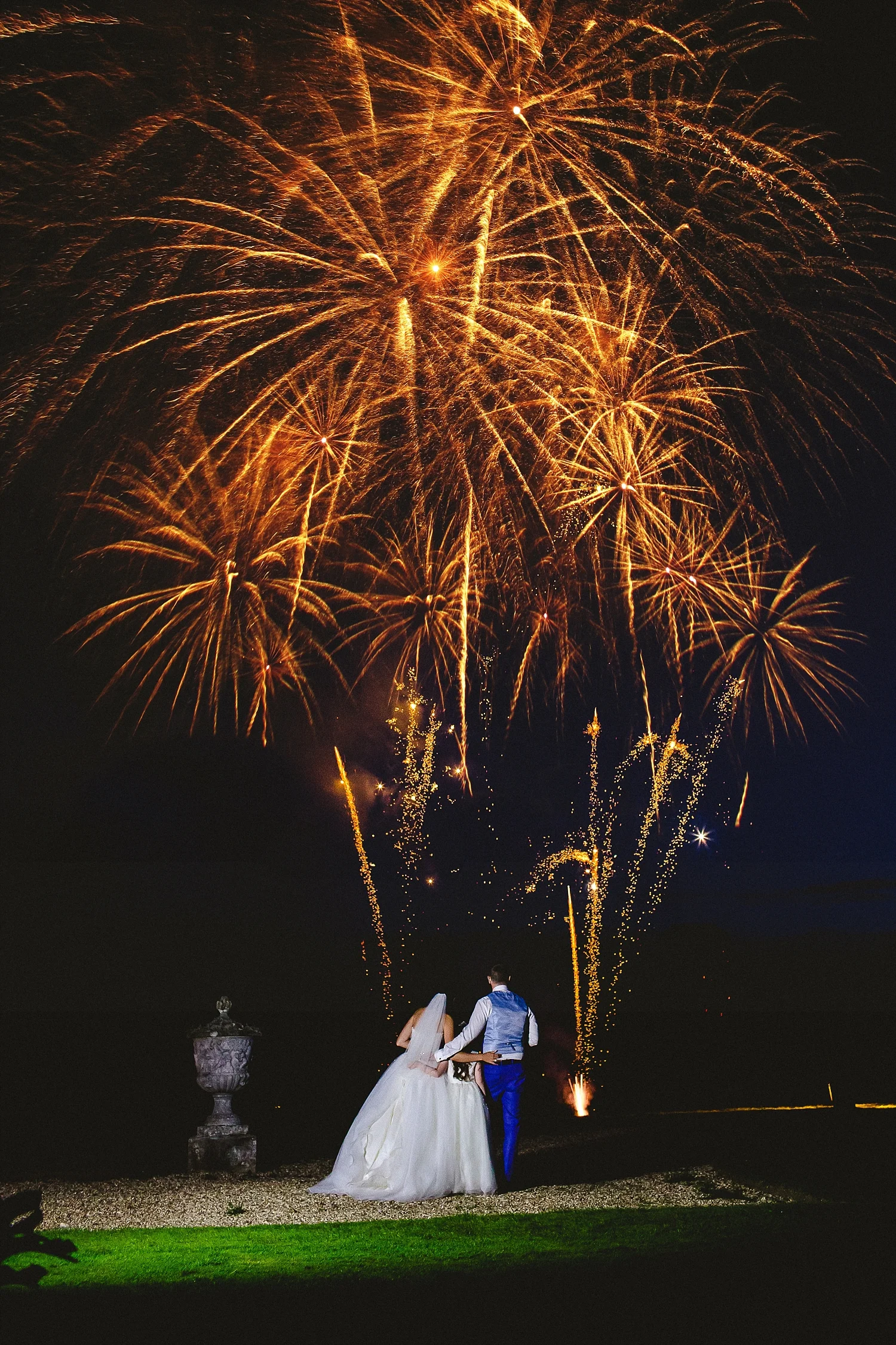 Gosfield Hall Wedding Photographer - Fireworks
